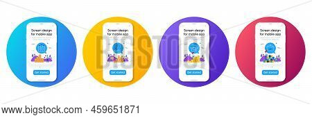 Minimal Set Of Wall Lamp, Water Bottles And Inspect Line Icons. Phone, Cellphone Ui Interface Mockup