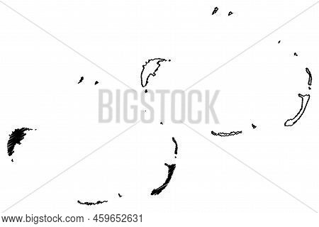 Cosmoledo Atoll Island (republic Of Seychelles, Indian Ocean, Outer Islands) Map Vector Illustration