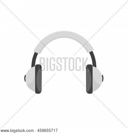 Headphone Isolated On White Background. Customer Service Or Gamer Headset Concept. Headphone Radio. 