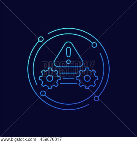 Error In Process Or Operations Line Vector Icon