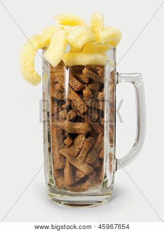 Mok met brood beschuit