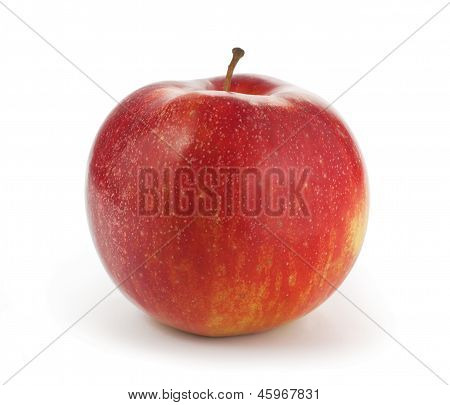 Rode appel geïsoleerd op een witte achtergrond