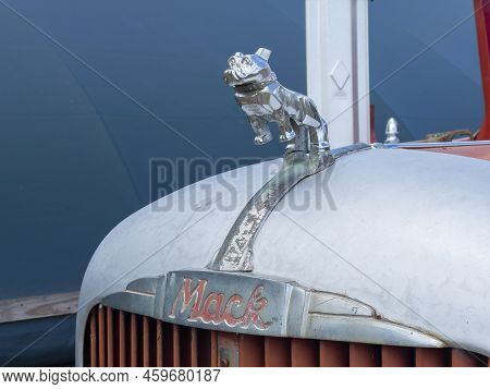 Danvers, Ma, Usa - Jul. 30, 2022: Antique Chelsea Fire Department Mark Fire Truck In Connors Farm In