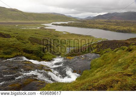 View At A River On Snaefellsnes Penisola On Iceland
