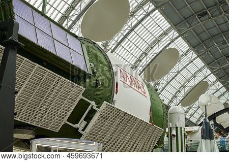 06.17.2022 Russia Moscow Vdnh Pavilion Cosmos Layout Of The Almaz Space Orbital Station