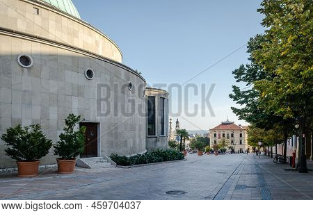 Pecs, Hungary - October 06, 2018: View Of The Streets Of Pécs, Hungary.