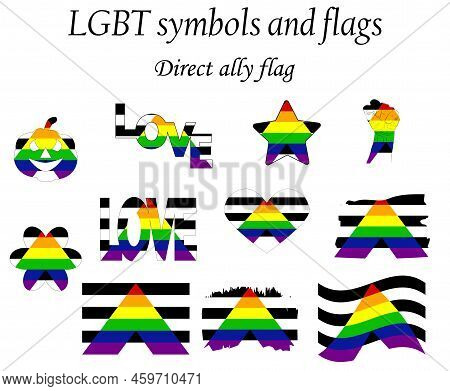 Straight Allies Pride Flag In Format. Lgbt Community Flag.