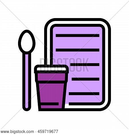 Plastic Utensil Color Icon Vector. Plastic Utensil Sign. Isolated Symbol Illustration