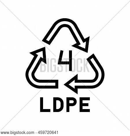 Ldpe Plastic Product Sign Line Icon Vector. Ldpe Plastic Product Sign Sign. Isolated Contour Symbol 