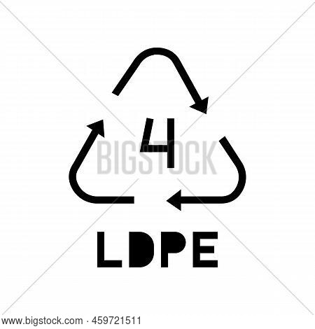Ldpe Plastic Product Sign Glyph Icon Vector. Ldpe Plastic Product Sign Sign. Isolated Symbol Illustr