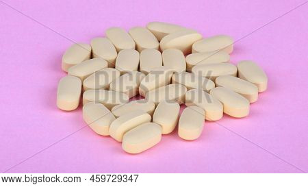 Hiv Therapy Efavirenz On Pink Background At Dry Sunny Summer Day