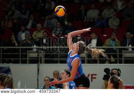 Istanbul, Turkey - April 30, 2022: Kiera Van Ryk In Action During Turk Hava Yollari Vs Eczacibasi Dy