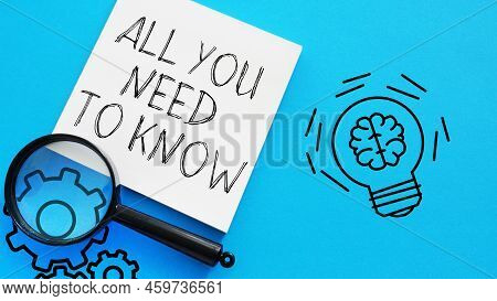 All You Need To Know Is Shown Using A Text