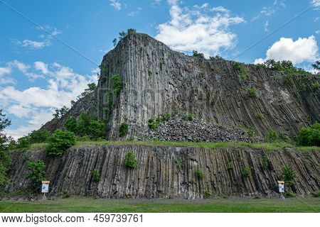 Hegyestu Geological Basalt Cliff In Kali Basin Hungary Near Koveskal