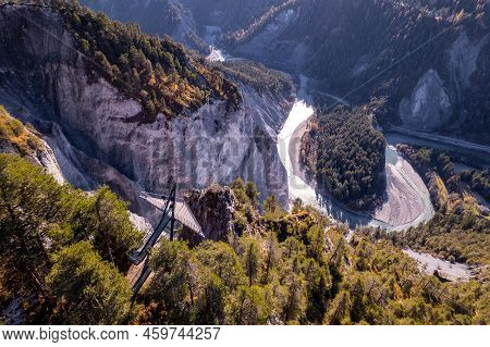 Ruinaulta Canyon In Switzerland Known As The Grand Canyon Of The Country