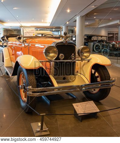 Athens, Greece - May 18, 2022. Old Classic Cars Inside The Hellenic Motor Museum.
