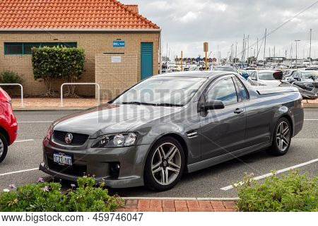 Perth, Western Australia - July 16, 2018: Grey Holden Ute Sv6 Storm Which Is Very Popular Pickup Car