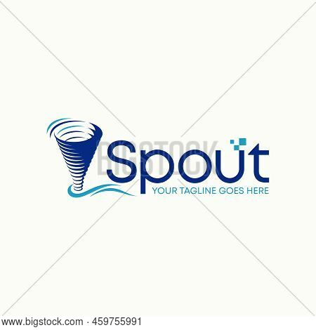 Simple And Unique Tornado With Wind Or Water Image Graphic Icon Logo Design Abstract Concept Vector 