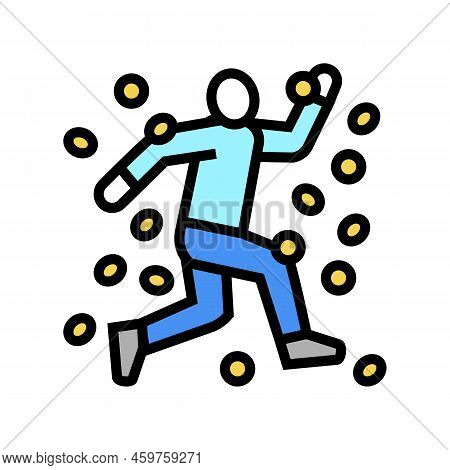 Stability Financial Freedom Money Color Icon Vector. Stability Financial Freedom Money Sign. Isolate