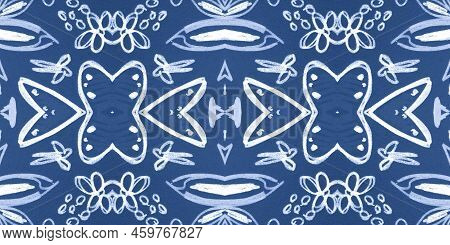 Italian Majolica Tile. Seamless Azulejo Mosaic. Retro Talavera Pattern. Moroccan Traditional Print. 