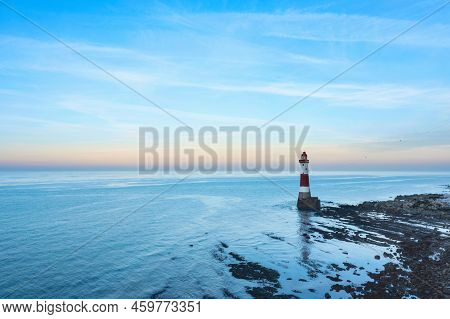 Beautiful Summer Sunrise Landscape Image Of Beachy Head Lighthouse In South Downs National Park In E