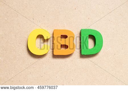 Color Alphabet Letter In Word Cbd (abbreviation Of Central Business District Or 
Cannabidiol) On Woo