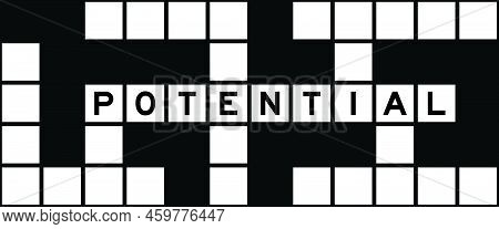Alphabet Letter In Word Potential On Crossword Puzzle Background