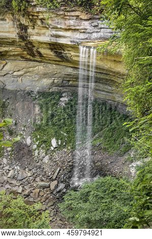 Tunnel Falls Is One Of The Tallest Waterfalls In Indiana And Plunges From A Cliff At The Head Of A G
