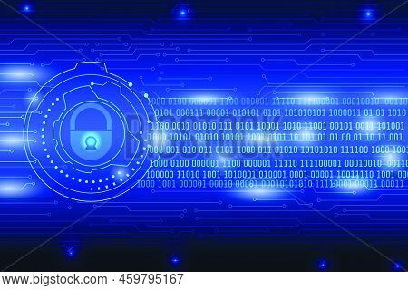 Abstract Technology Binary Numeral System Security Concept Vector Background