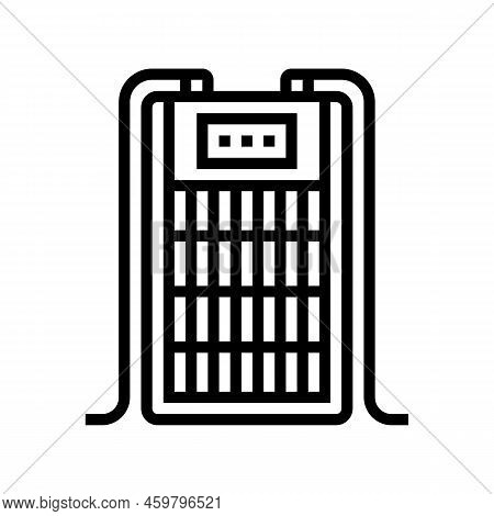Chiller Aquarium Fish Line Icon Vector. Chiller Aquarium Fish Sign. Isolated Contour Symbol Black Il
