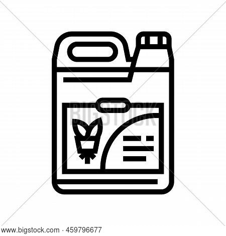 Nutrient Hydroponics Water Irrigation Line Icon Vector. Nutrient Hydroponics Water Irrigation Sign. 