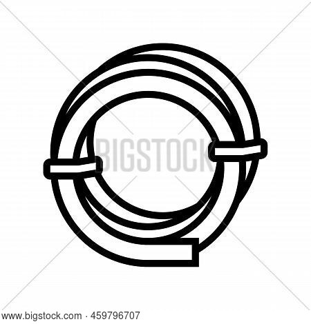 Hose Drip Water Irrigation Line Icon Vector. Hose Drip Water Irrigation Sign. Isolated Contour Symbo