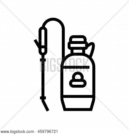 Garden Sprayer Pressure Water Irrigation Line Icon Vector. Garden Sprayer Pressure Water Irrigation 