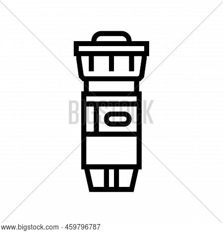 Pop Up Sprinkler Water Irrigation Line Icon Vector. Pop Up Sprinkler Water Irrigation Sign. Isolated