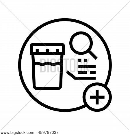 Urine Analysis Health Check Line Icon Vector. Urine Analysis Health Check Sign. Isolated Contour Sym