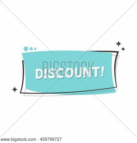 Discount Purchase Flat Banner. Modern Sale, Promo Special Offer And Discount Templates Vector Illust