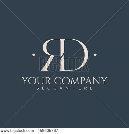 Rd Monogram Logo Initial Letter Design Template Vector. Vector Illustration Eps.8 Eps.10