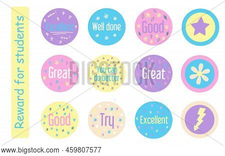 Awesome Funny Cute Teacher Reward Motivational Sticklers
