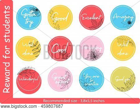 Awesome Funny Cute Teacher Reward Motivational Sticklers