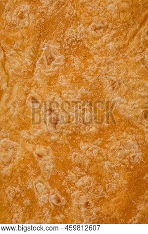 Tomato Flavored Wheat Tortilla Wraps. Spanish Or Mexican Circular Unleavened Flatbread From Wheat Fl