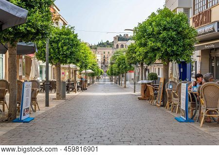 Arta, Spain; August 13 2022: General View Of The Main Street Of The Tourist Town Of Arta. Island Of 