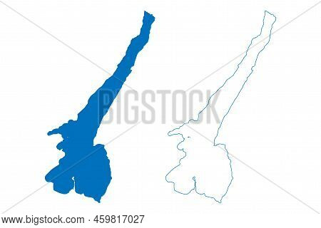 Lake Garda (italian Republic, Italy) Map Vector Illustration, Scribble Sketch Lago Di Garda Map