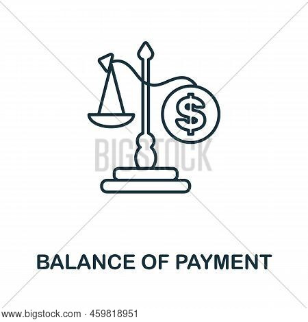 Balance Of Payment Flat Icon. Colored Element Sign From Auditors Collection. Flat Balance Of Payment