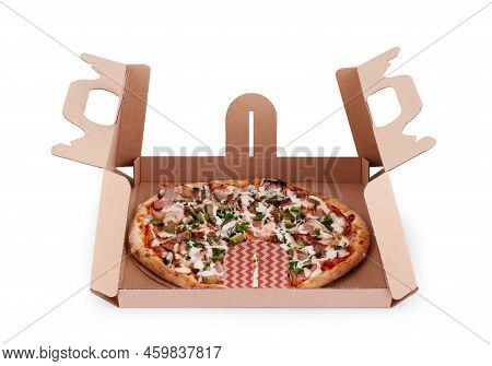 Pizza In A Cardboard Box Snack, Olive, Baked, Nutrition, Dinner, Chicken, Bacon,