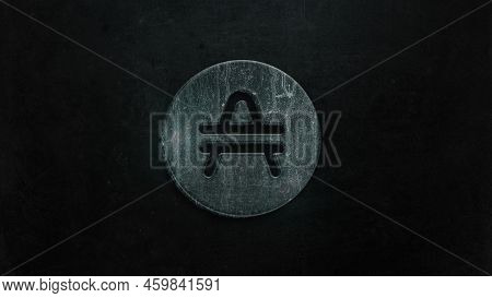 3d Rendering Cryptocurrency Amp Coin On Colorful Background, Cryptocurrency Concept 3d Illustration
