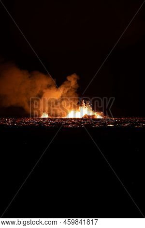 Meradalir Eruption Of Fagradalsfjall Volcano In Iceland 2022