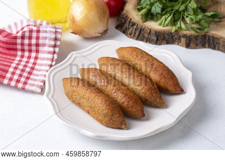 Turkish Domestic Special Food Icli Kofte And Oruk , Domestic Turkish Foods. Hatay Oruk Kofte.