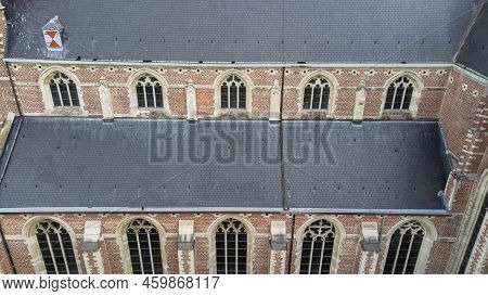 Sint-lenaarts, Brecht, Antwerp, Belgium, 6th Of June, 2022, Aerial View, Shot By A Drone Of The Roof
