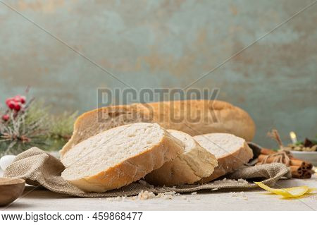 Ingredients For Preparing Spanish Torrijas, French Toasts  Or Traditional Portuguese Rabanadas For C