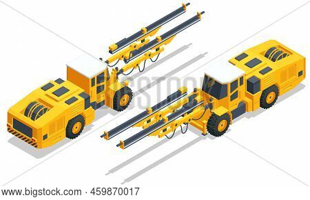 Isometric Tunneling Drilling Rigs, Self-propelled Drilling Rigs. Bucket-wheel Excavator, Heavy Equip